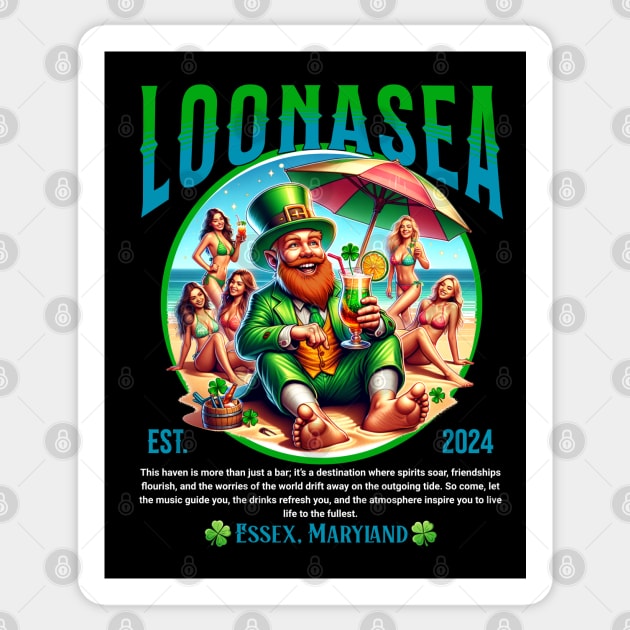 The Loonasea stop by the Joint Bar Lounge Essex Maryland Sticker by Joaddo